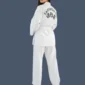 Back view of all Taekwondo uniform showing the ITF print on back of the jacket.