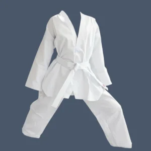 Front view of 8oz all cotton Taekwondo uniform.