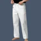 Front view of man wearing 14oz weight canvas karate pants.