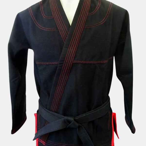 BlackJiuJitsuGiRedTrim2 Black and Red Jiu Jitsu Gi