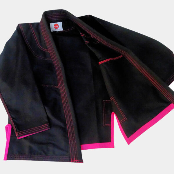 BlackJiuJitsuGiWomensCutWithHotPinkTrim2 BlackJiuJitsuGiWomensCutWithHotPinkTrim2