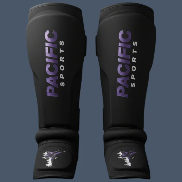 Front view of heavy-duty shin and instep pads.