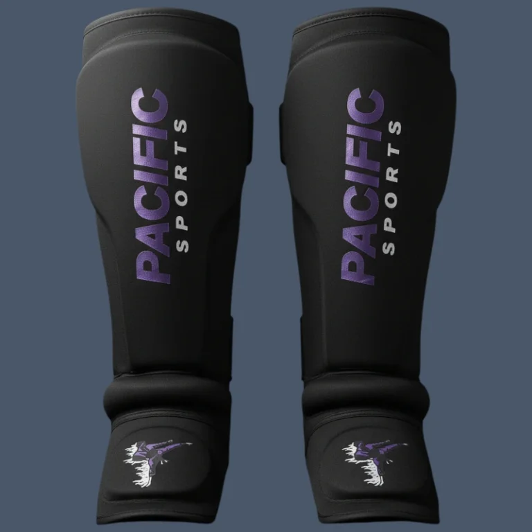 Front view of heavy-duty shin and instep pads.