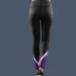 Back view of unisex compression tights
