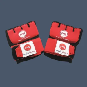 View of gel hand wraps with strapping wrapped.