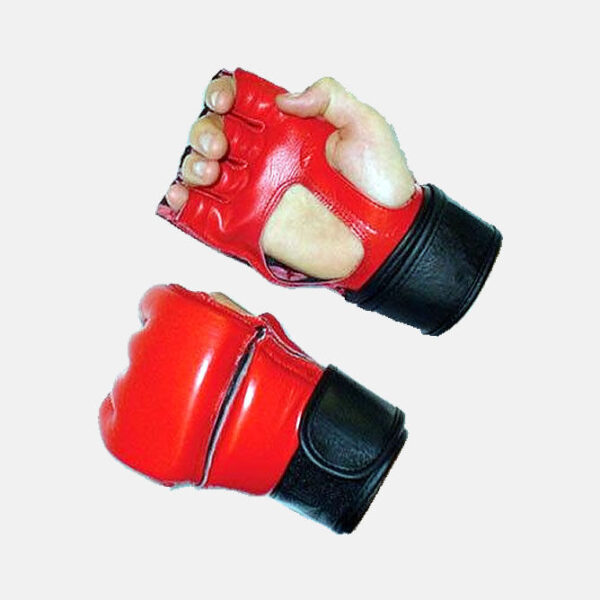Red leather gloves