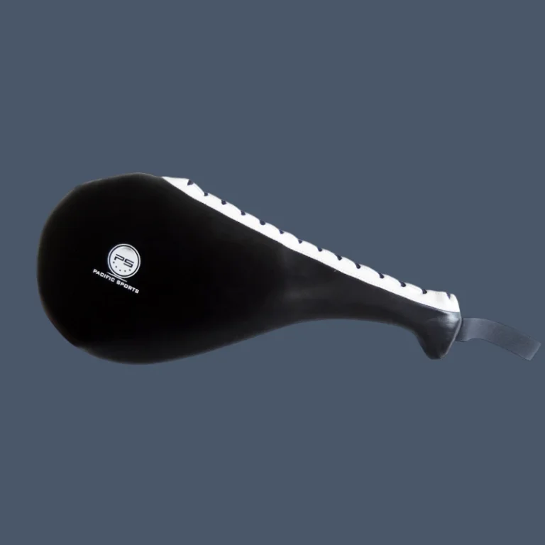 Image of hand held paddle used for Taekwondo practice.