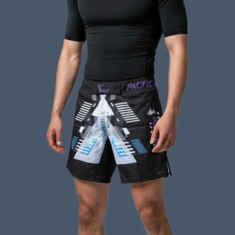 Man wearing MMA shorts