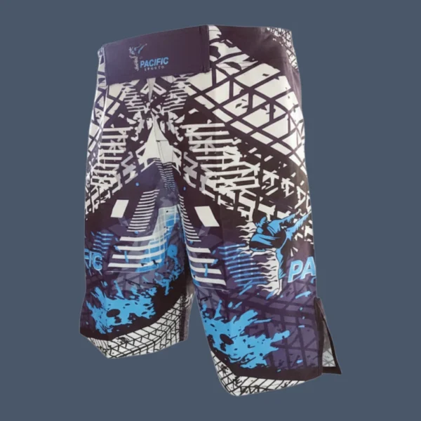 PSM374_flat MMA shorts in a vibrant design, made in 4-way stretch fabric