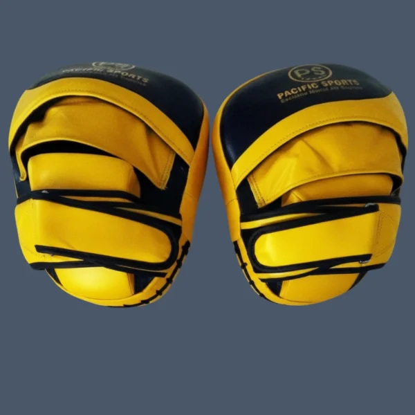 PSP1_back_ww Back view of leather focus pads, shows wrist wedge and velcro strap for secure holding.