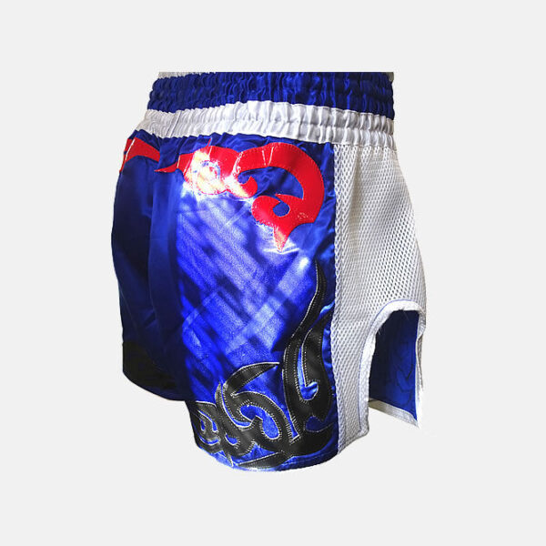 PolyesterSilkBlueWithRedMuayThaiLettering2 PolyesterSilkBlueWithRedMuayThaiLettering2