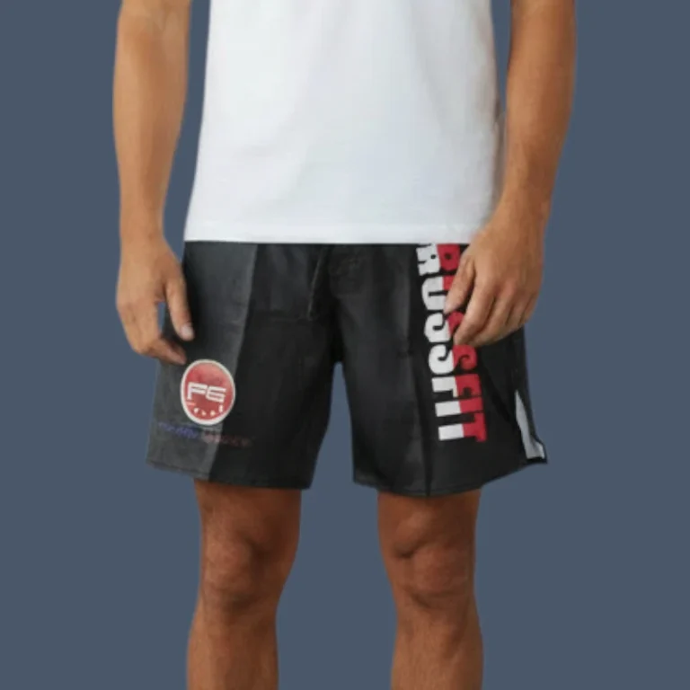 Front view of man wearing Crossfit shorts