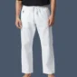 Front view of 10oz weight canvas karate pants