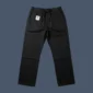 Black karate pants with elasticated waist and inner drawstring
