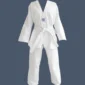 Front view of 8oz cotton Taekwondo uniform.