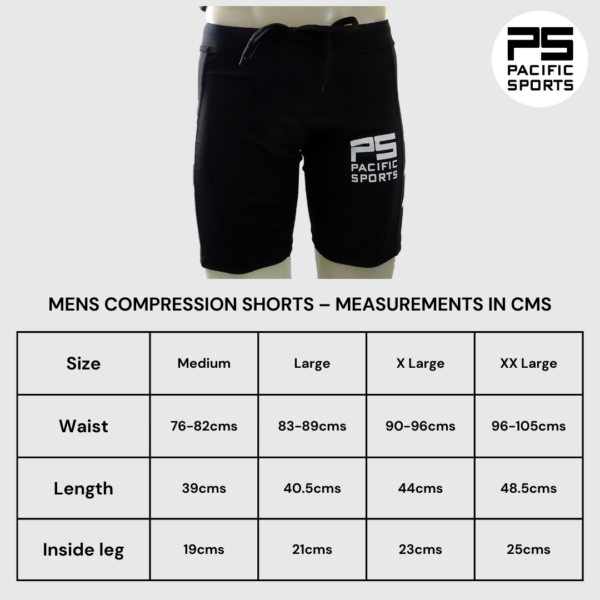 MENS COMPRESSION SHORTS Mens compression shorts and size chart