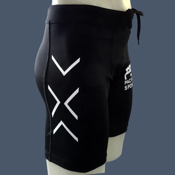 WCS_blk_side Side view of womens black compression shorts