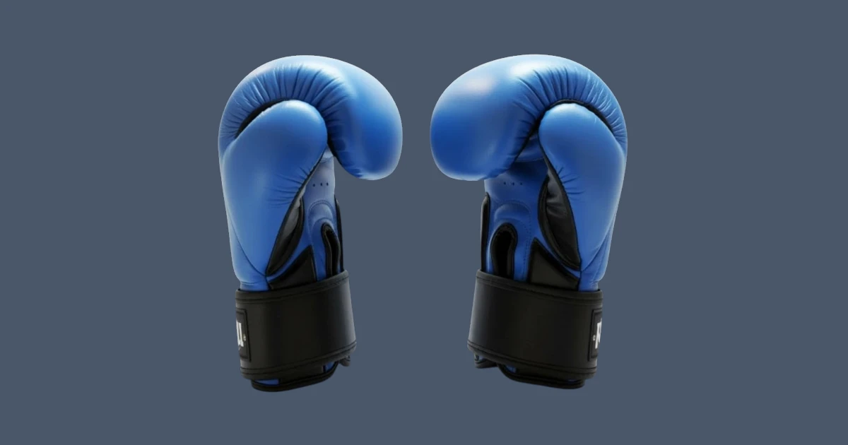 Side image of MMA gloves with a closed thumb