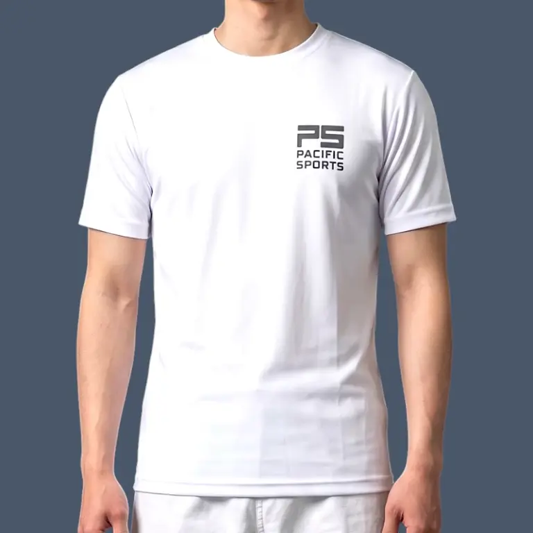Frontview of white dri-fit Tshirt