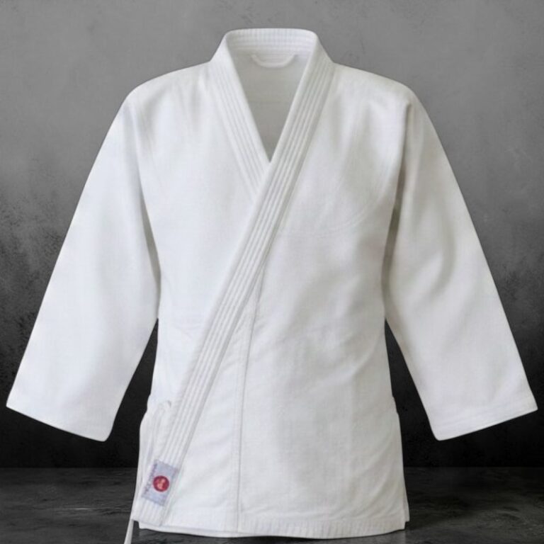 Front view of 16oz karate jacket